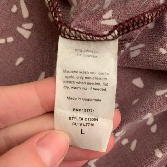 Kaileigh womens maroon with white dots sleeveless tank top blouse - L - Picture 4 of 7